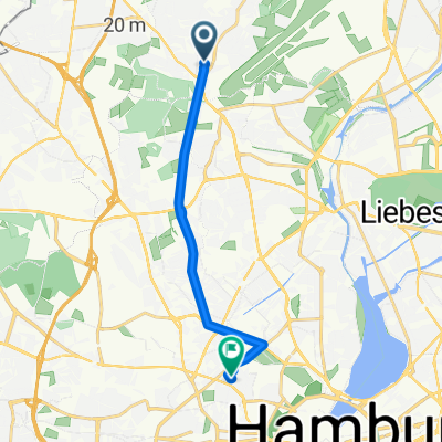 Tibarg, Hamburg nach Lippmannstraße, Hamburg