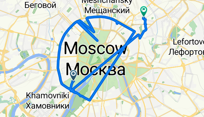улица Остоженка, Москва до Новорязанская улица, Москва