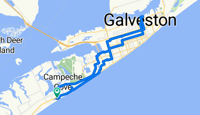 West End, Galveston to Termini-San Luis Pass Rd, Galveston