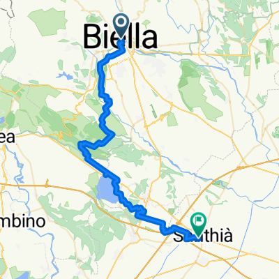 Via Dante Alighieri, Biella a Via Cristoforo Colombo, Santhià