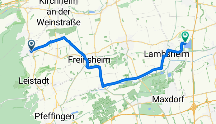 Leistadter Straße, Weisenheim am Berg nach Lambsheim