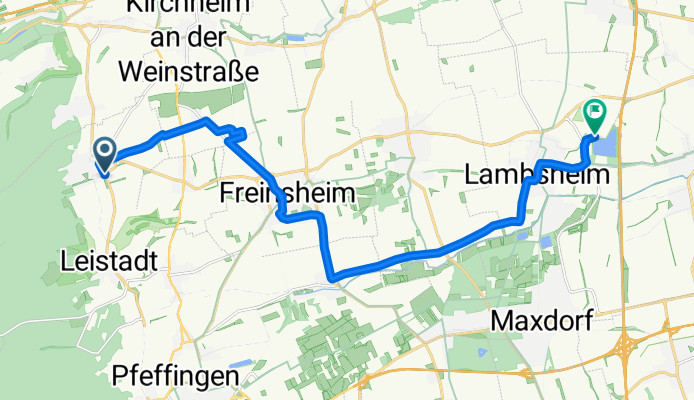 Leistadter Straße, Weisenheim am Berg nach Nachtweide, Lambsheim