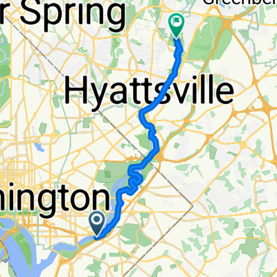 Anacostia Riverwalk Trail, Washington to Paint Branch Trail, College Park