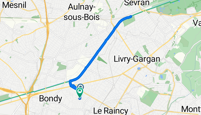 Allée Danielle Casanova, Les Pavillons-sous-Bois à Allée Thérèse, Bondy