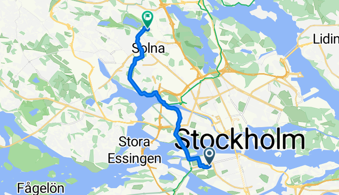 Krukmakargatan, Stockholm to Dalvägen, Solna