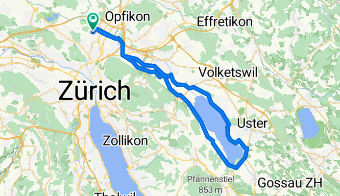 Felsenrainstrasse, Zürich nach Seebacherstrasse, Zürich