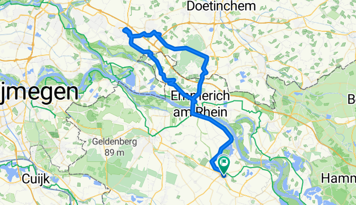 Kalkar-Emmerich-Elten-Zevenaar-Zeddam-s.Heerenberg-Emmerich-Kalkar
