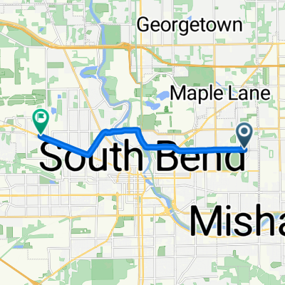 Keenan Ct, South Bend to Lincoln Way W, South Bend