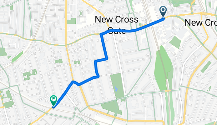 New Cross Road, London to Evelina Road, London