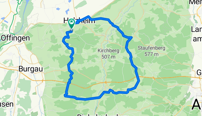 Route nach Holzheim