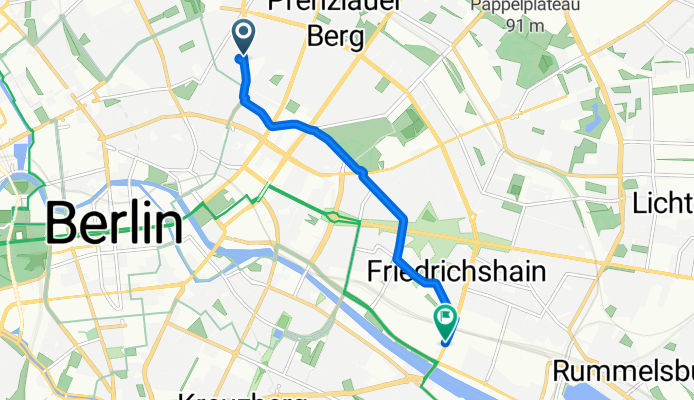 Schönhauser Allee, Berlin nach Warschauer Straße, Berlin