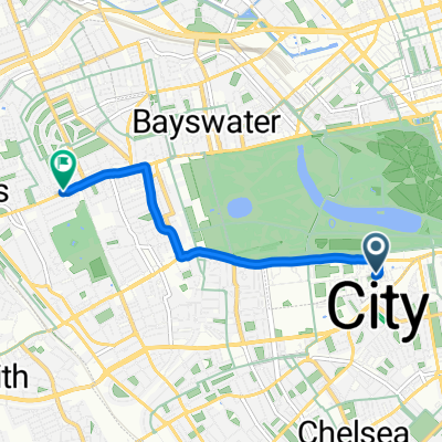 Montpelier Square, London to Holland Park Avenue, London