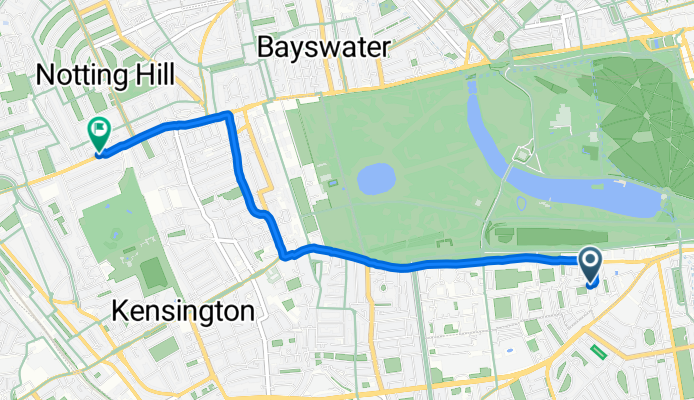 Montpelier Square, London to Holland Park Avenue, London