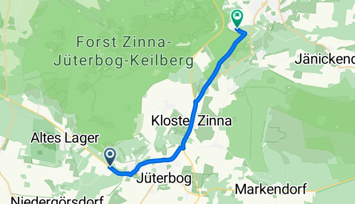 Speicherweg, Jüterbog до Rauhes Luch, Луккенвальде