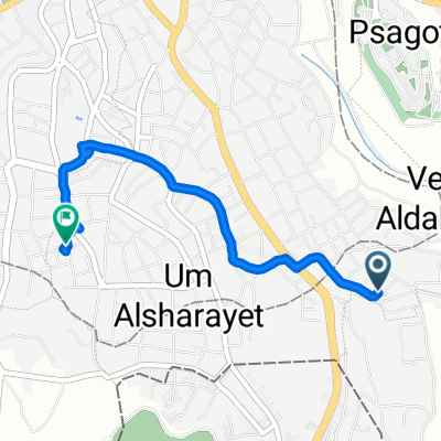 That al Nitaqain Street, Al Bireh to 31.889° N 35.203° W