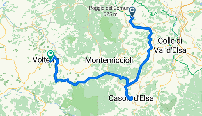 Via San Matteo, San Gimignano to Viale dei Filosofi, Volterra