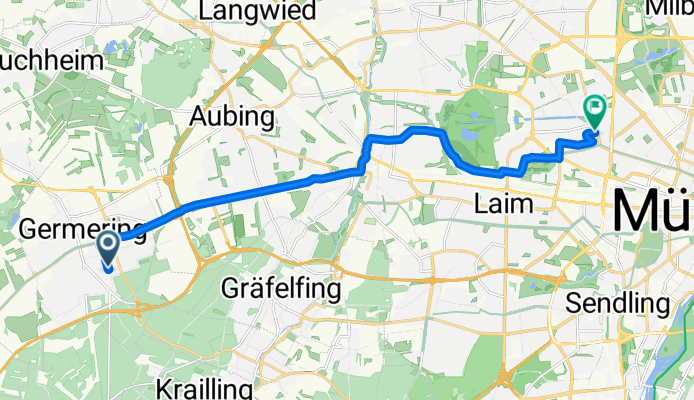 Blumenstraße, Germering - Aldringenstraße, München