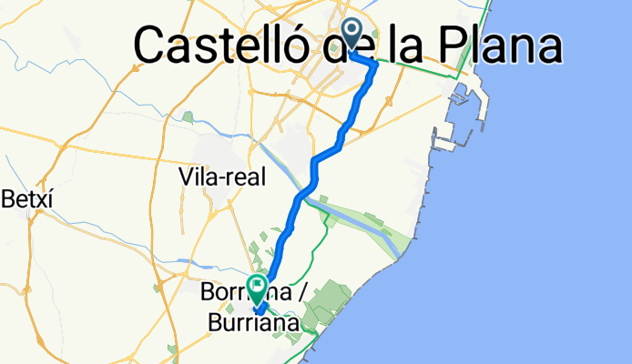 From Castellón de la Plana to Burriana