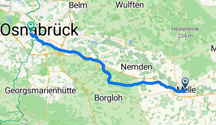 Kohlbrink, Melle nach Martinistraße, Osnabrück