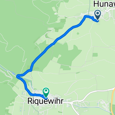 Rue Ste-Hune, Hunawihr à Rue du Général de Gaulle, Riquewihr