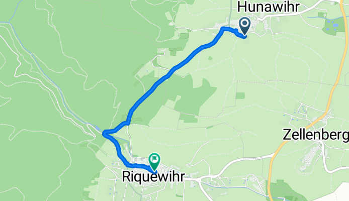 Rue Ste-Hune, Hunawihr à Rue du Général de Gaulle, Riquewihr