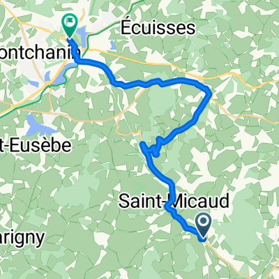 Route de Montchanin, Le Puley to Route du Pont Jeanne Rose, Montchanin
