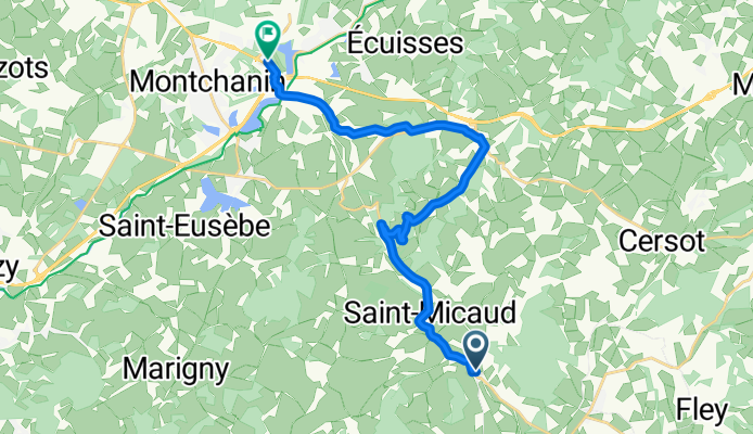 Route de Montchanin, Le Puley to Route du Pont Jeanne Rose, Montchanin