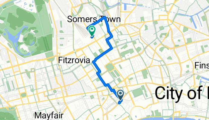 Long Acre, London to Melton Street, London