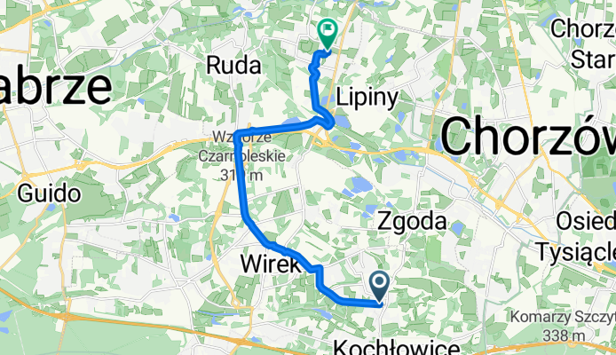 Górnośląska, Ruda Śląska do Czereśniowa, Ruda Śląska