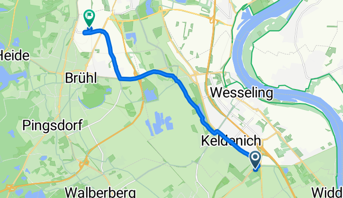 nach Brühl zu Mercedes kurze Strecke