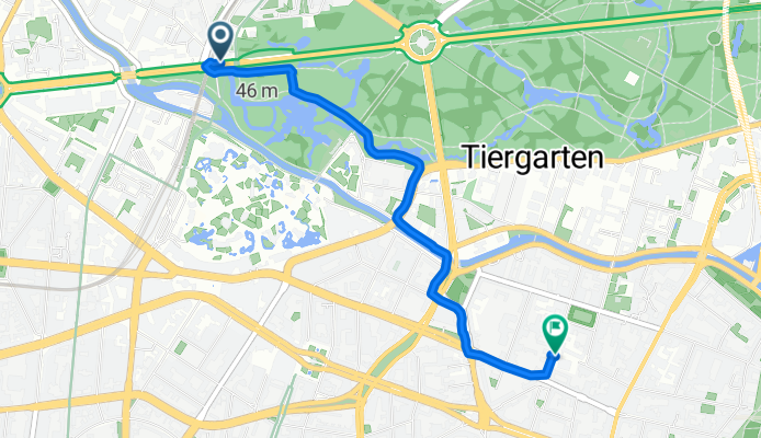 Straße des 17. Juni 100, Berlin nach Genthiner Straße 41, Berlin