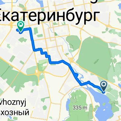 Рощинская улица, Екатеринбург до Посадская улица, Екатеринбург