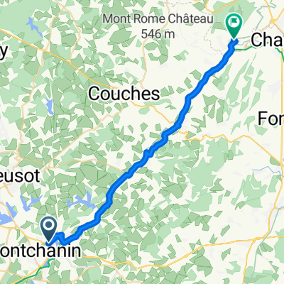 Route du Pont Jeanne Rose, Montchanin to Ruelle Sainte-Agathe, Santenay