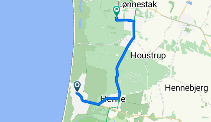 Strandvejen, Henne nach Guldvangen, Nørre Nebel