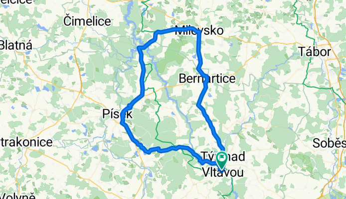 TĂ˝n-ZvĂkov-Milevsko-TĂ˝n