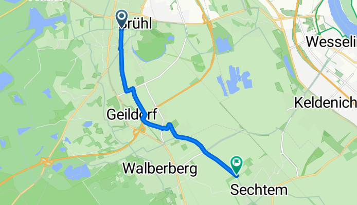 Wasserburgen-Route Etappe 1b: Brühl – Wesseling