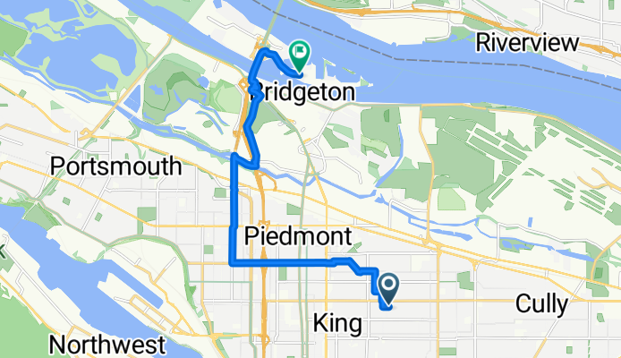 NE 22nd Ave, Portland to N Tomahawk Island Dr, Portland