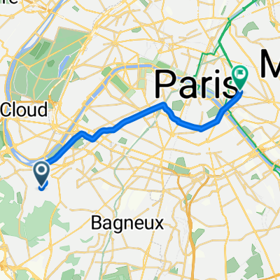 Rue des Vignes, Meudon à Avenue Ledru-Rollin, Paris