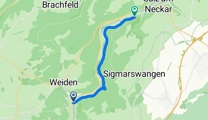 RadNETZ Rottweil–Horb: Oberndorf → Sulz am Neckar