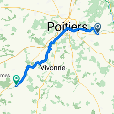 Voie Verte des Vallées: Saint-Sauvant to Sèvres-Anxaumont