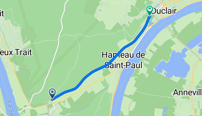 La Seine à Vélo: Yainville → Duclair (variante Duclair)