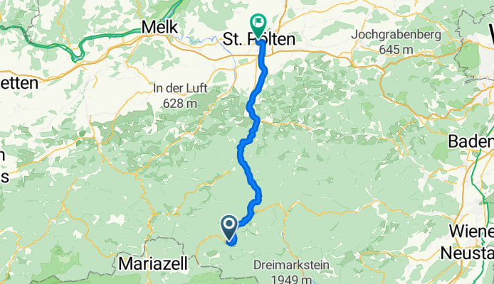 Von Sankt Aegyd am Neuwalde bis Sankt Pölten