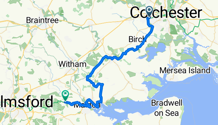 EuroVelo 2 UK Stage 8: Eight Ash Green to Danbury