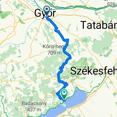 Győr - Pannonhalma - Balatonfüred, 24. sz. kerékpáros útvonal