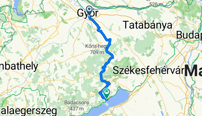 Győr - Pannonhalma - Balatonfüred, 24. sz. kerékpáros útvonal