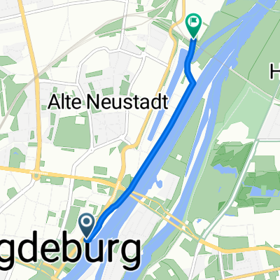 Elberadweg Alternative Magdeburg [linkselbisch]