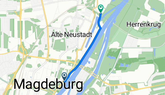 Elberadweg Alternative Magdeburg [linkselbisch]