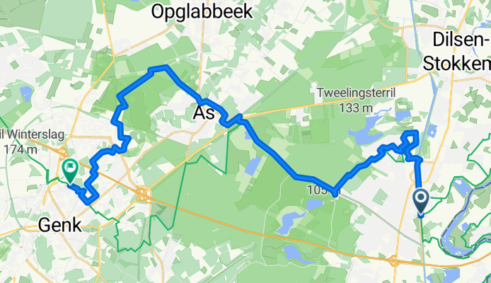 Kempenroute 1: Maasmechelen–Genk