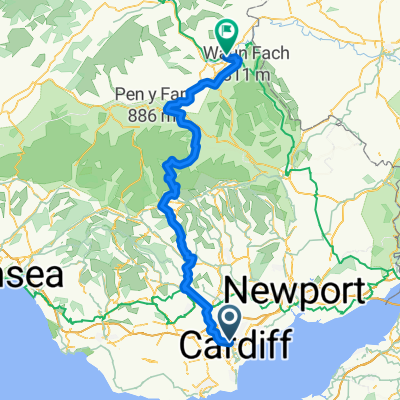 Lôn Las Cymru (South): Cardiff to Hay-on-Wye