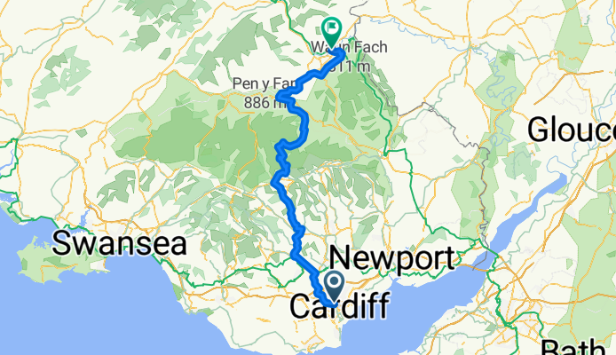Lôn Las Cymru (South): Cardiff to Hay-on-Wye